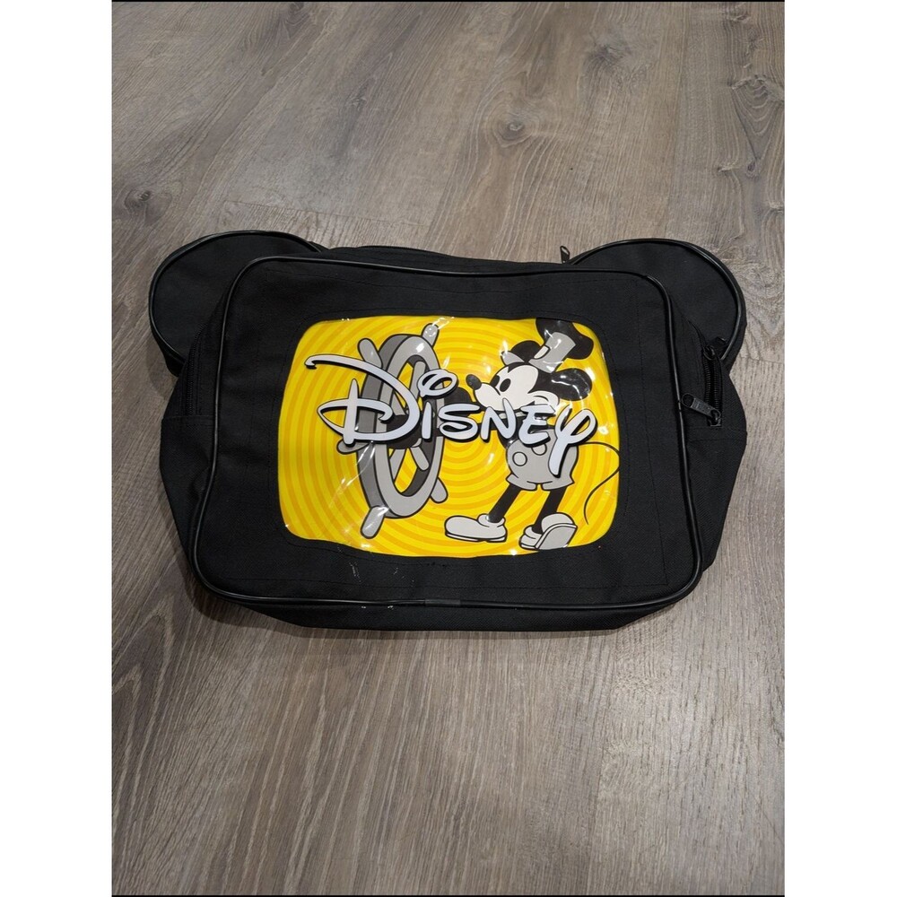 Vintage 90s Disney Mickey Mouse Steamboat Willie TV Shaped Backpack